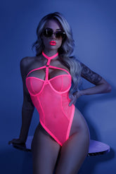 All Nighter Harnessed Mesh Bodysuit - FL-GL2103 by Fantasy Lingerie